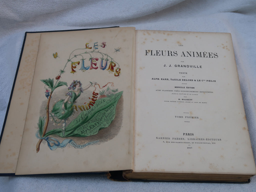 Livre Neuf : "Les Fleurs Animées – Volume 1" Par J.J. Grandville – Édition Reliée Cuir, En Français