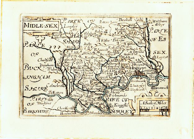 , Antique Print-MIDDLESEX-LONDON-THAMES-SURREY-van den Keere-1627, Pictura Antique Prints