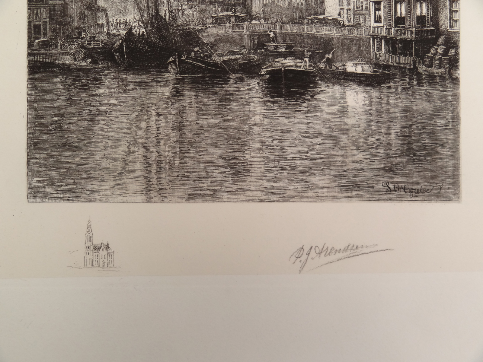 , Antique Print-AMSTEL-MUNT TOWER-DOELEN BRIDGE-AMSTERDAM-Greive-Arendzen-1900, Pictura Antique Prints
