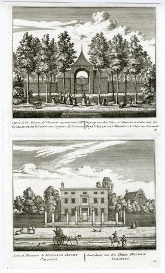 House of Warmond. Original engraving made by Rademaker after Schenk, 1730.