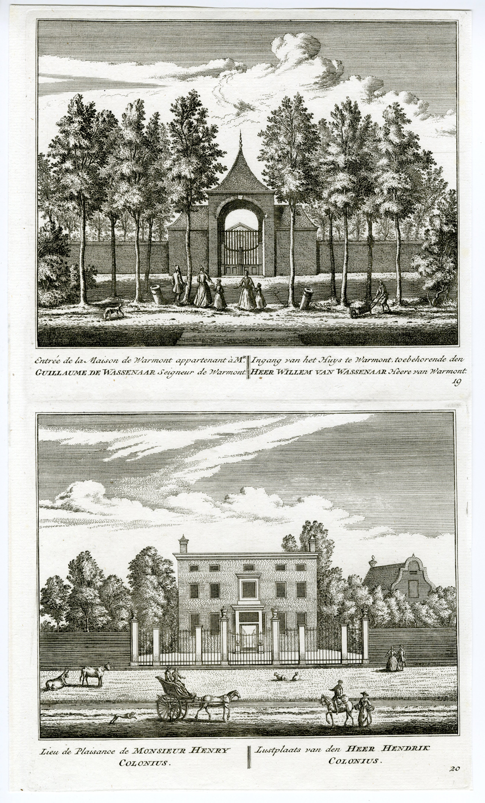 , Antique Print-HOUSE OF WARMOND-VAN WASSENAAR-COLONIUS-Schenk-Rademaker-1730, Pictura Antique Prints