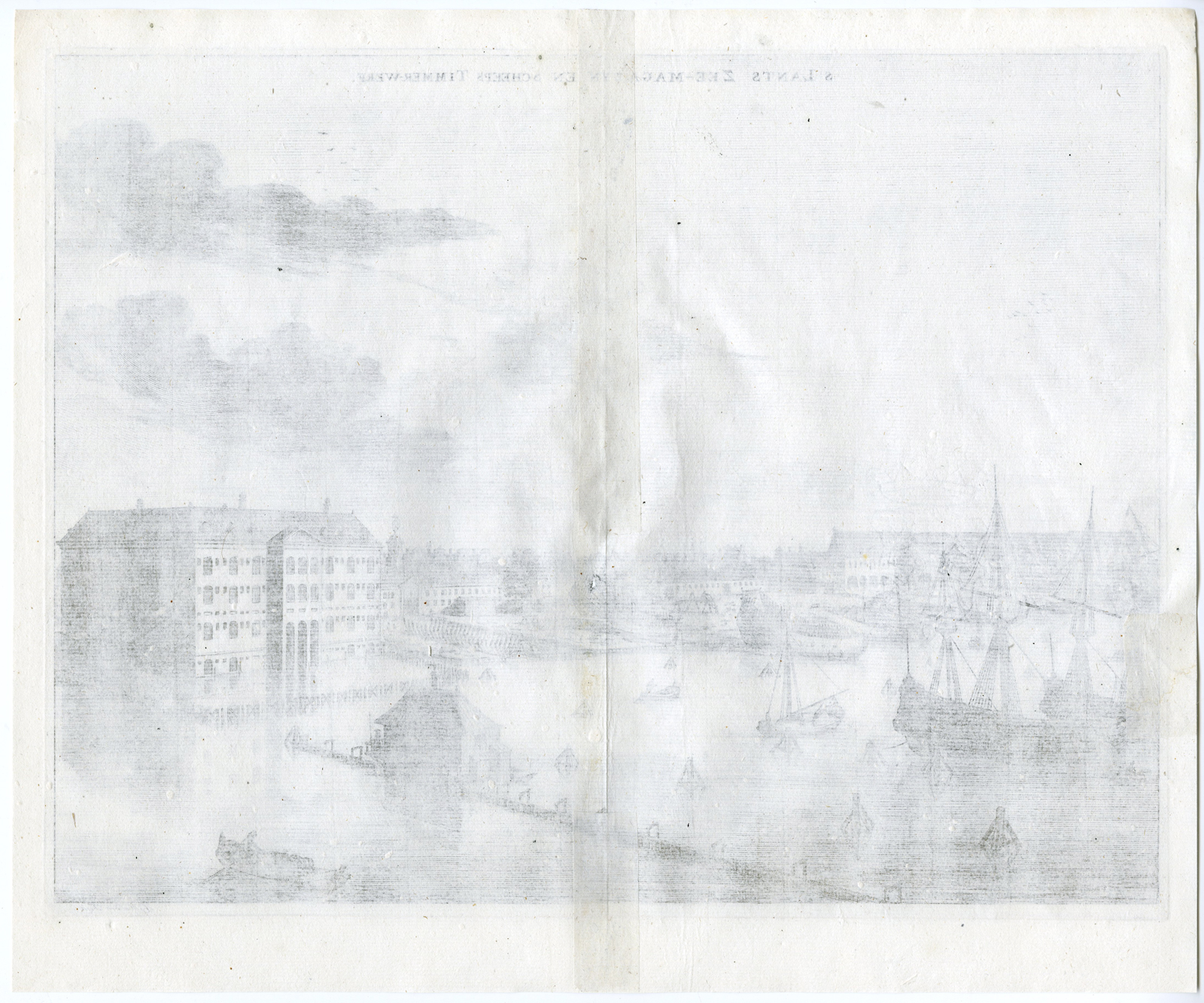 , Antique Print-SHIPYARD-ADMIRALITY-VOC-SHIPS-AMSTERDAM-Mulder-1693, Pictura Antique Prints