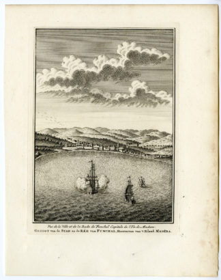 FUNCHAL-MADEIRA-ROADSTEAD-SHIPS [Jakob VAN DER SCHLEY after PREVOST, 1747]