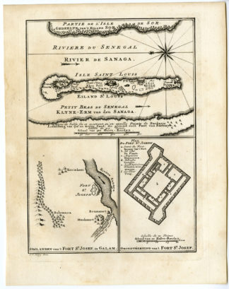 SENEGAL RIVER-ST LOUIS-FORTRESS [Jakob VAN DER SCHLEY after PREVOST-BELLIN, 1747]
