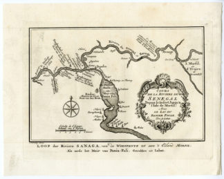 RIVER-COURSE-SENEGAL-MAURITANIA [Jakob VAN DER SCHLEY after PREVOST-BELLIN, 1747]