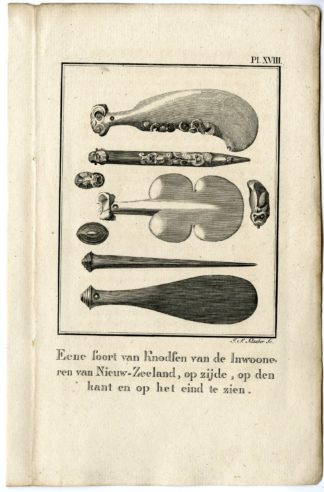 Pl. XVIII-New Zealand-Maori carving-club [J.S. KLAUBER after COOK, 1795]