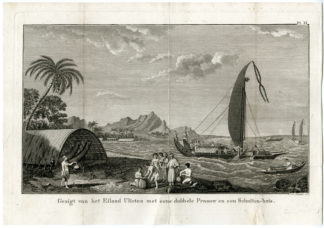 Pl. XI-Ulietea-canoe-Society Islands-Polynesia [J.S. KLAUBER after COOK, 1795]