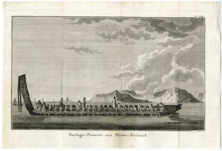 Pl. XVII-New Zealand-War boat-canoe-Maori [J.S. KLAUBER after COOK, 1795]