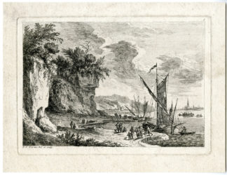 Franz Weirotter - antique print - coastal landscape