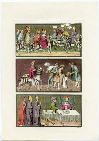 EMPEROR-SAXONY-COURT-HORSE-MIDDLE AGES-P.78 [Vittorio RAINERI after FERRARIO, 1827]