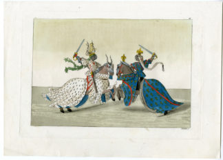 TOURNAMENT-KNIGHT-HORSE-RENE D'ANJOU-P.27 [ LANDINI after FERRARIO, 1827]