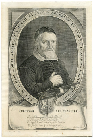 Antique Drawing-LEONARD MARIUS VAN DER GOES-PORTRAIT-Moeyaert-Matham-c. 1650