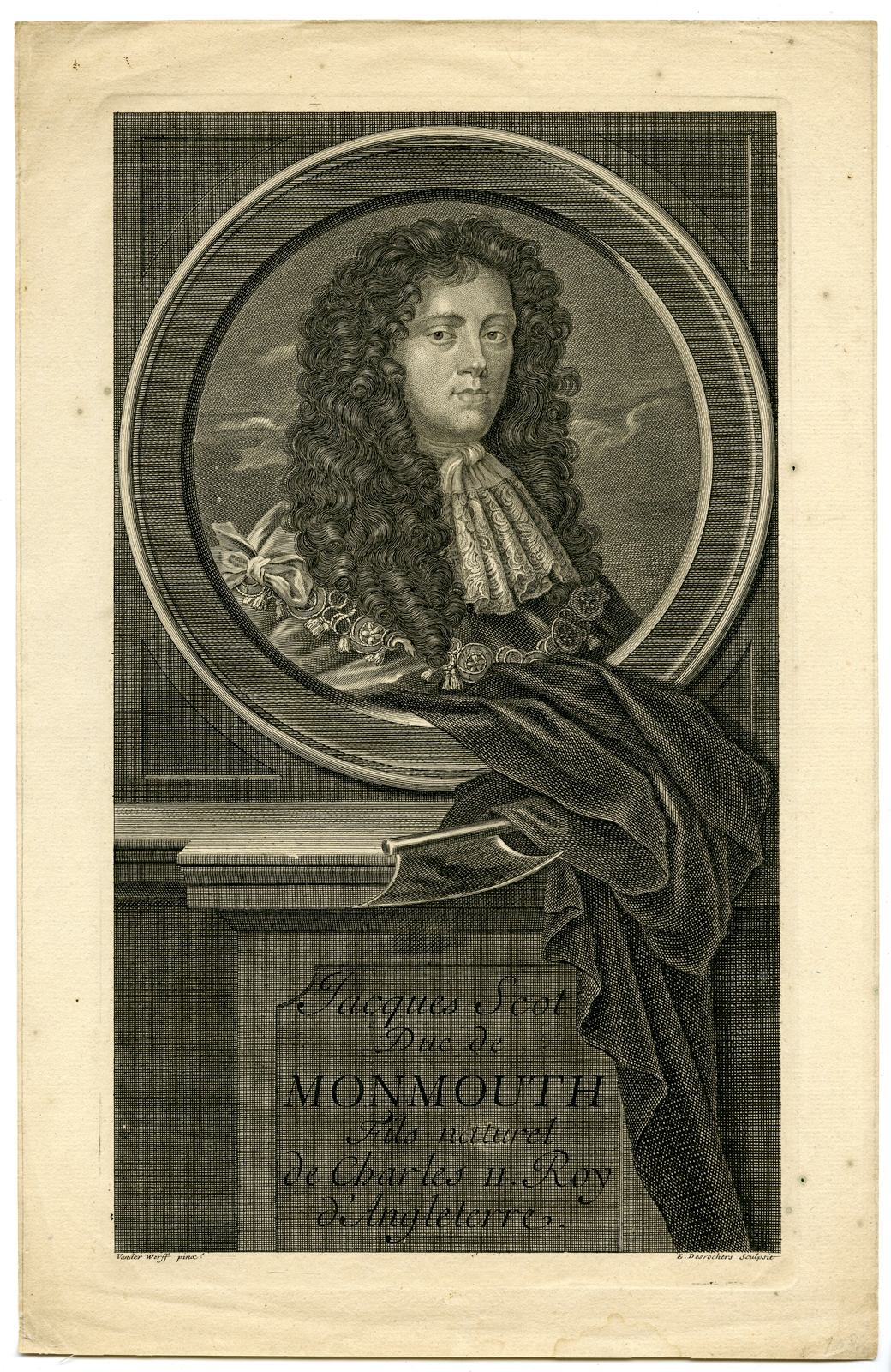, Antique Print-JAMES SCOTT-DUKE OF MONMOUTH-BUCCLEUCH-Werff-Desrochers-1697, Pictura Antique Prints