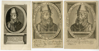 3 Antique Prints-MAXIMILIAN II-ROMAN EMPEROR-PORTRAIT-Punt-c. 1650