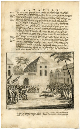 BATAVIA-BATTLE-CASTLE-INDONESIA-NATIVES [After VALENTIJN-VOC, 1724]