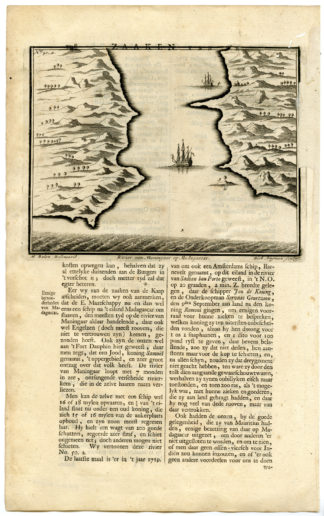 MADAGASCAR-MANINGAAR RIVER-SHIP-AFRICA [After VALENTIJN-VOC, 1724]