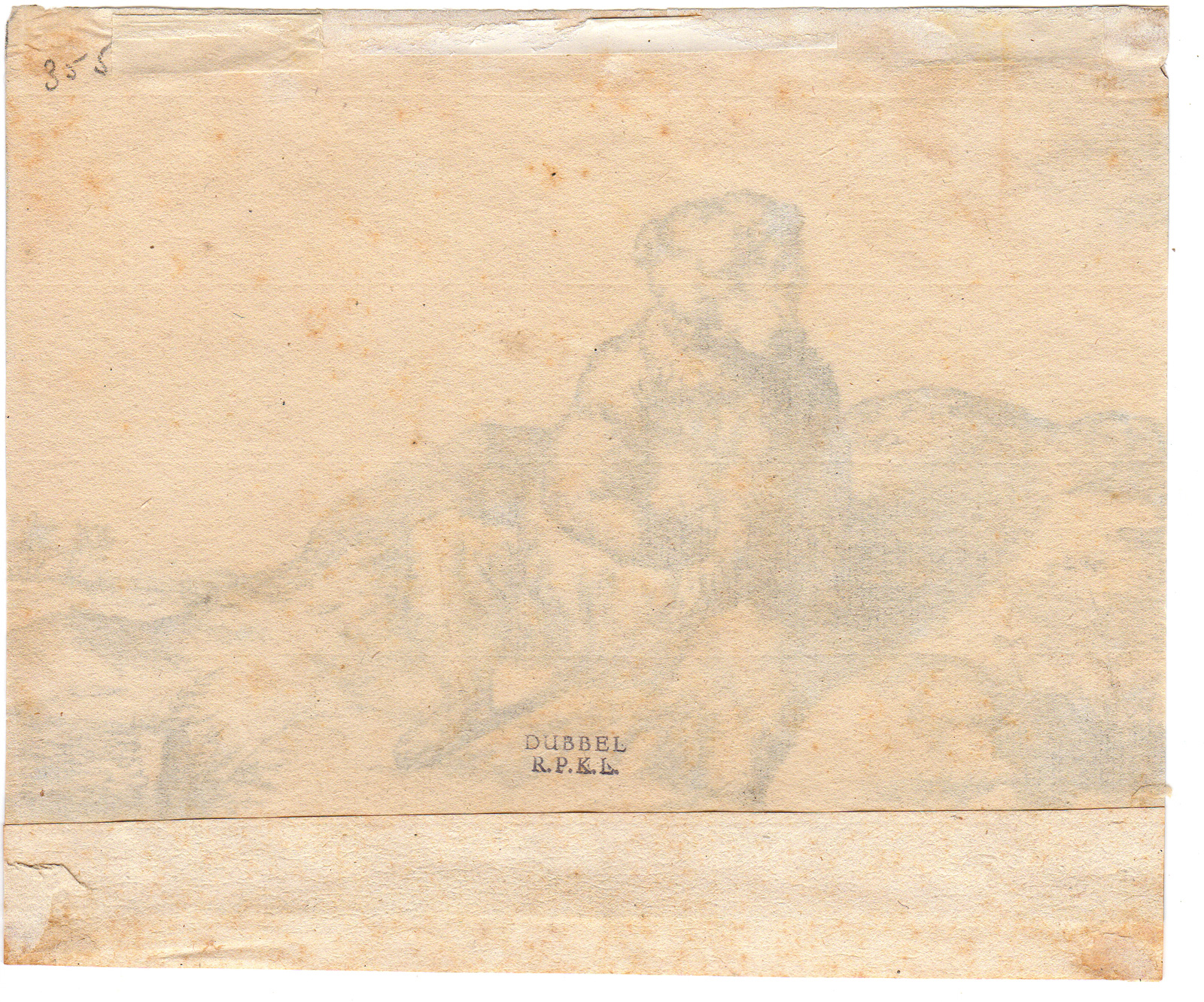 , 2 Antique Master Prints-SITTING BEARS-de Bye-Potter-c.1670, Pictura Antique Prints
