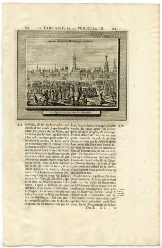 RUSSIA-MUSCOVY-MOSCOW-CITADEL-PUNISHMENT-CASTLE [After DE MANDELSLO, 1719]