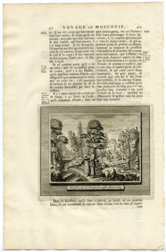 RUSSIA-TATAR PEOPLE-ANIMAL SACRIFICE-RELIGION [After DE MANDELSLO, 1719]