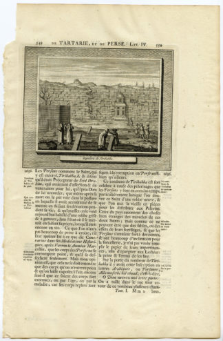 PERSIAN SAINT-TIRIBABBA-SEPULCHRE-PYRMARAS [After DE MANDELSLO, 1719]