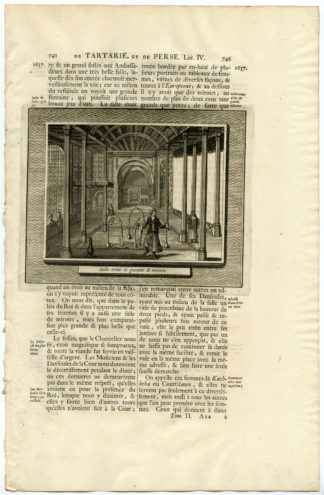 PERSIA-IRAN-HALL OF MIRRORS-PALACE-FOUNTAIN [After OLEARIUS, 1719]