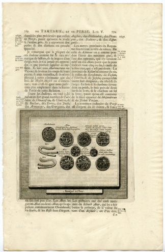 PERSIA-IRAN-MONEY-COINS [After OLEARIUS, 1719]