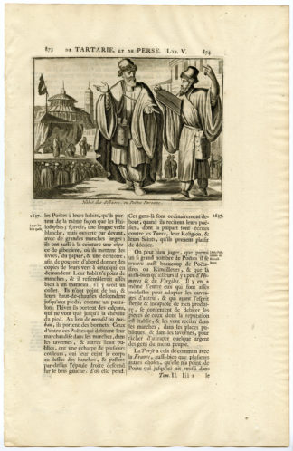 PERSIA-IRAN-POET-COSTUME-DRESS-CULTURE [After OLEARIUS, 1719]