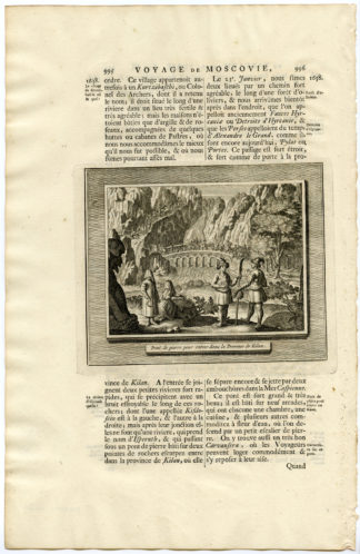 PERSIA-IRAN-STONE BRIDGE-GILAN PROVINCE [After OLEARIUS, 1719]
