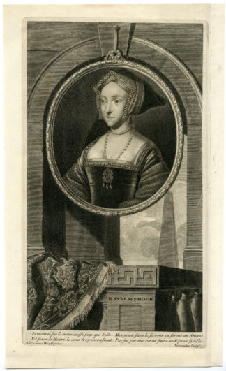 Antique Print-JANE SEYMOUR-QUEEN OF ENGLAND-HENRY VIII-Werff-Vermeulen-c. 1700