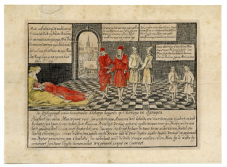 Antique Print-THE RIDDLE OF NIJMEGEN-FAMILY-Anonymous-c. 1720