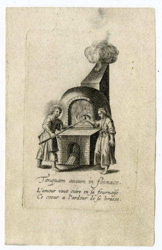 Emblem XXIV-Love can mature-Gold-Furnace [After SNYDERS, 1626]