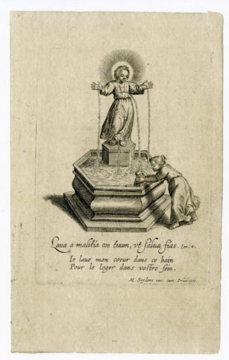 Emblem XXVI-A heart needs cleaning-Love-Fountain [After SNYDERS, 1626]