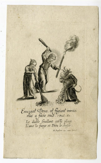 Emblem XXVII-Love chases evil-devil [After SNYDERS, 1626]