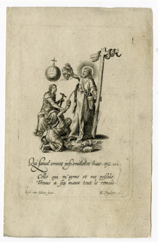 Emblem 5-God heals all diseases through love [After SNYDERS, 1626]