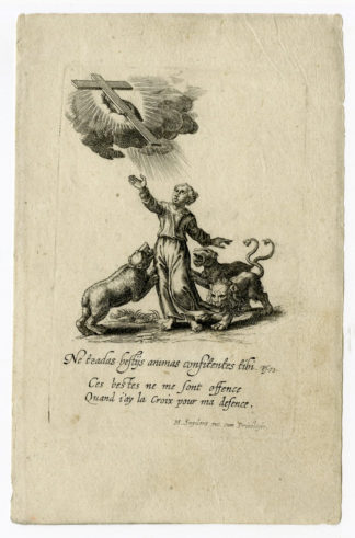 Emblem 6-Trusting on God-Safe from wild animals [After SNYDERS, 1626]