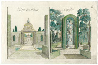 GARDEN-ISLAND OF THE ROSES-STATUE-CUPID-MYTHOLOGY [After LE ROUGE, 1773]