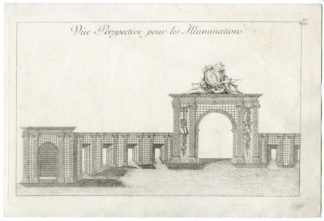 PERSPECTIVE VIEW-ILLUMINATIONS-ARCHITECTURE-GARDENS [After LE ROUGE, 1773]