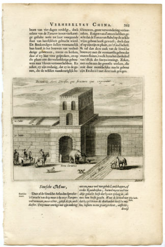 CHINA-CHINESE-GREAT WALL-ELEPHANT-HORSE [After KIRCHER, 1667]