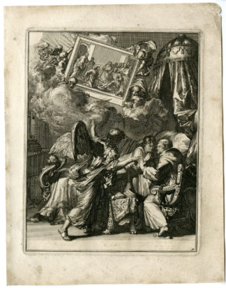 Antique Print - SICK MAN-PREPARE FOR DEATH-CONFESSION-4-DE HOOGHE after VIGNE - 1694