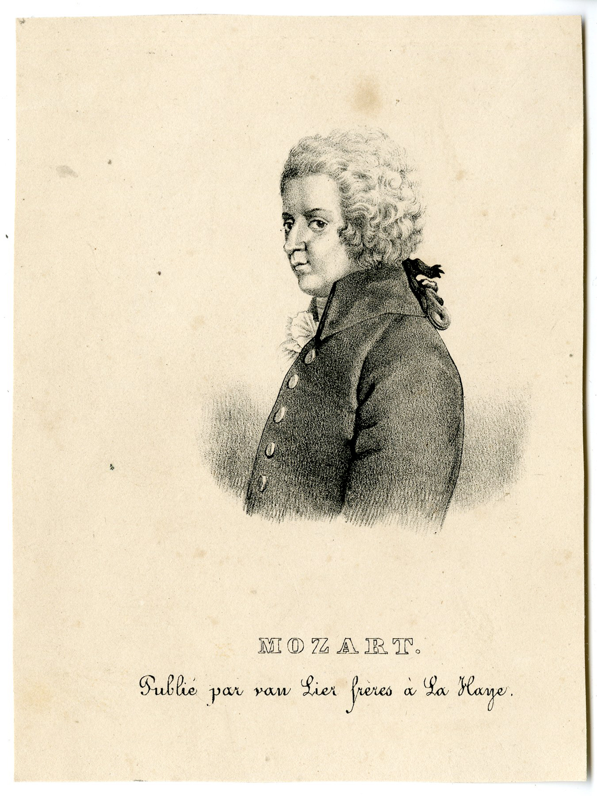 , Antique Print – WOLFGANG AMADEUS MOZART-COMPOSER-PORTRAIT-ANONYMOUS – c.1850, Pictura Antique Prints