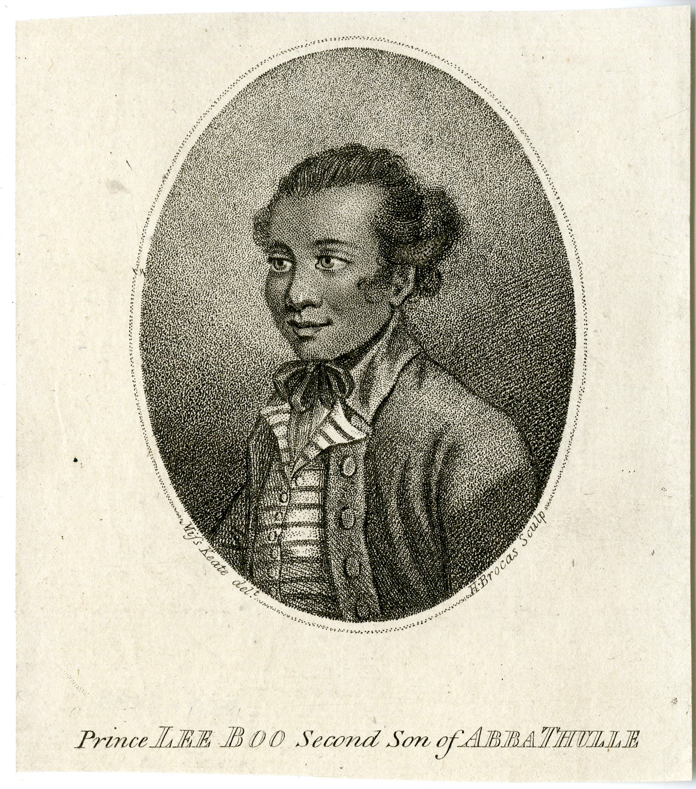 , Antique Print – PRINCE LEE BOO-PALAU-ABBA THULLE-PORTRAIT-BROCAS after KEATE – c.1790, Pictura Antique Prints