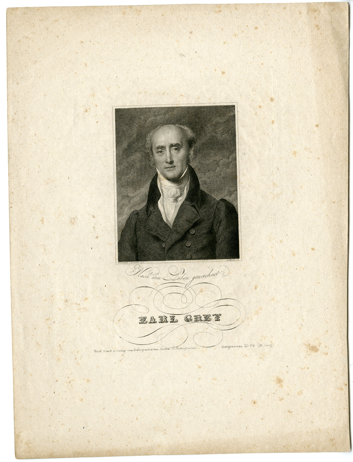 , Antique Print – CHARLES GREY-EARL-VISCOUNT HOWICK-PORTRAIT-NORDHEIM after LAWRENCE – 1830, Pictura Antique Prints