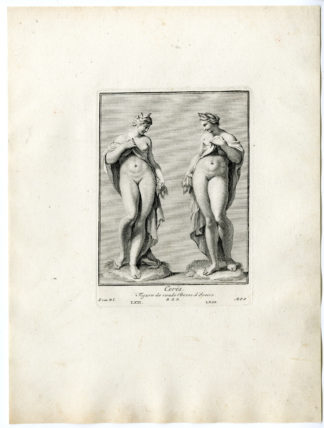 Antique Print - CERES-GODDESS-AGRICULTURE-MYTHOLOGY-LXII-LXIV-POOL after BOSSUIT - 1727