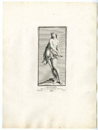 Antique Print - ANDROMEDA-PRINCESS-AETHIOPIA-MYTHOLOGY-PL.LXV-POOL after BOSSUIT - 1727