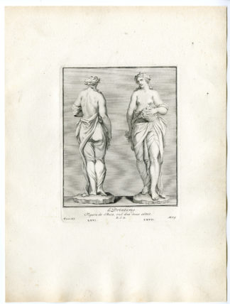 Antique Print - FOUR SEASONS-MYTHOLOGY FIGURES-PL.LXVI-LXXIII-POOL after BOSSUIT - 1727