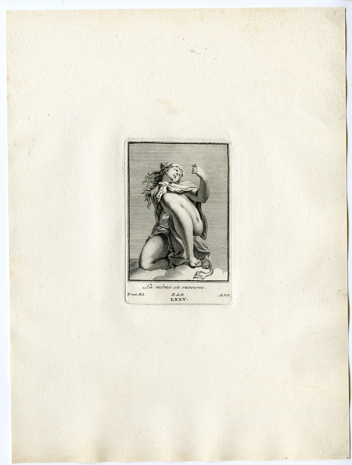 , Antique Print – OMPHALE-QUEEN OF LYDIA-MYTHOLOGY-PL.LXXIV-LXV-POOL after BOSSUIT – 1727, Pictura Antique Prints