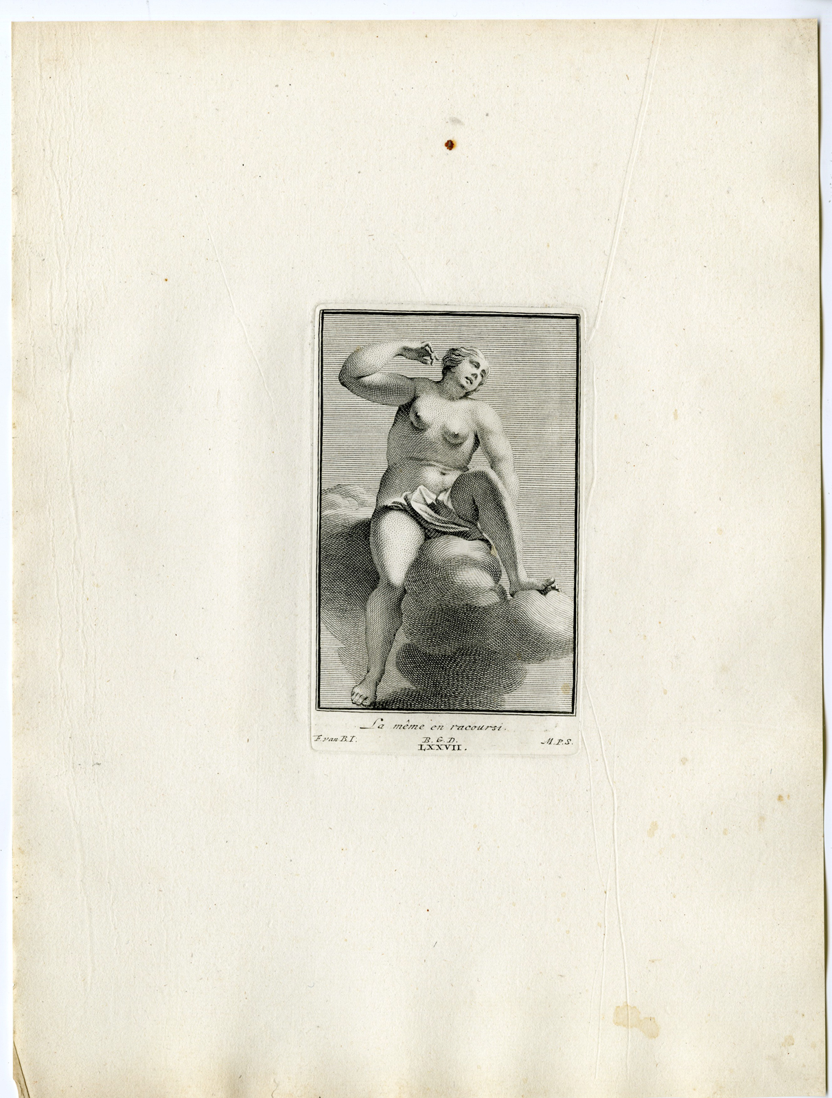 , Antique Print – FEMME-WOMAN-PL.LXXVI-LXXVII-POOL after BOSSUIT – 1727, Pictura Antique Prints