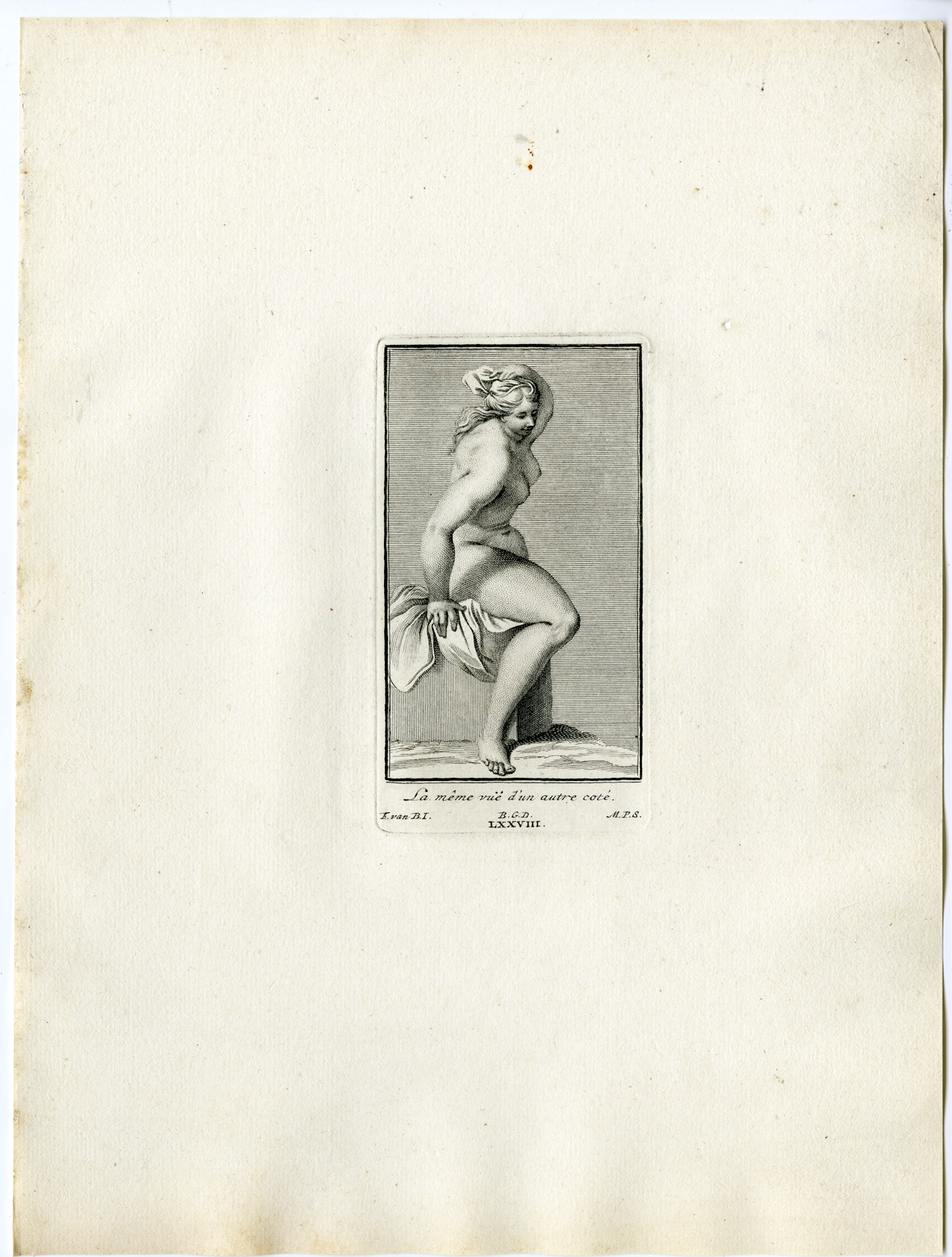 , Antique Print – FEMME-WOMAN-PL.LXXVI-LXXVII-POOL after BOSSUIT – 1727, Pictura Antique Prints