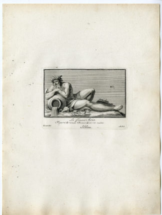 Antique Print - FLEUVE-RIVER GOD-ACIS-PENEE-PL.LXXXIII-LXXXIV-POOL after BOSSUIT - 1727