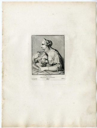 Antique Print - JUDITH-HOLOFERNES-RELIEF D'IVOIRE. PL.XCI-POOL after BOSSUIT - 1727